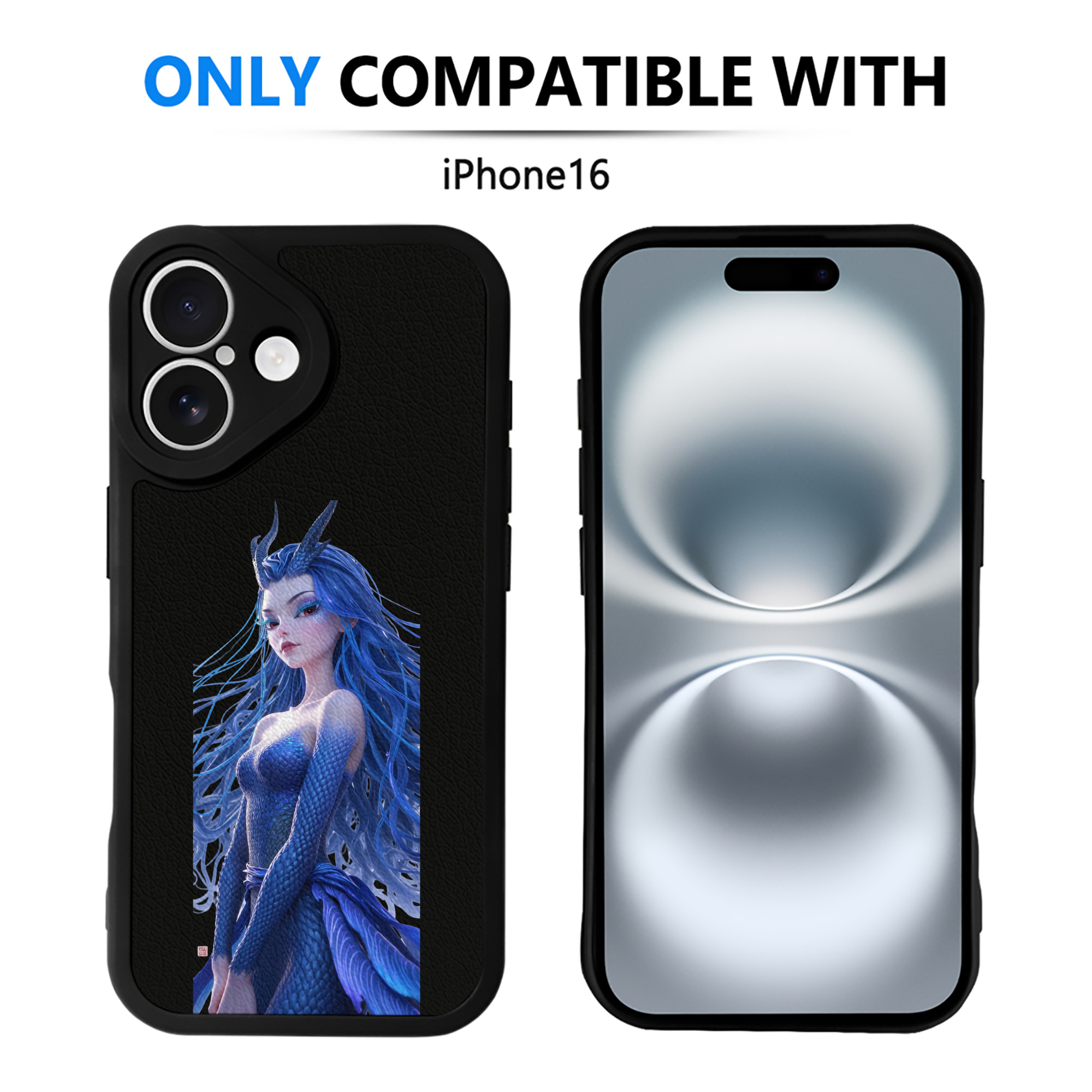 （画像用） Ne Zha 2 ナタ 魔童の大暴れ 【iPhone 16シリーズ対応】シリコンスマホケース（レザー調） 材質：シリコン